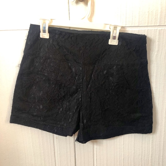 black lace dressy shorts - Picture 1 of 2